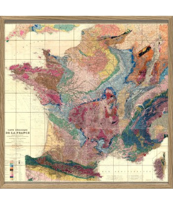 Affiche Carte Géologique de la France de l' environnement