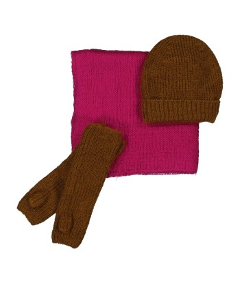 Echarpe tricot BRUME - Fuchsia s'inspire de l'anatomie humaine