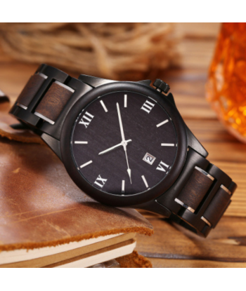 Montre Noire Homme: Bois de Santal livraison et retour toujours gratuits