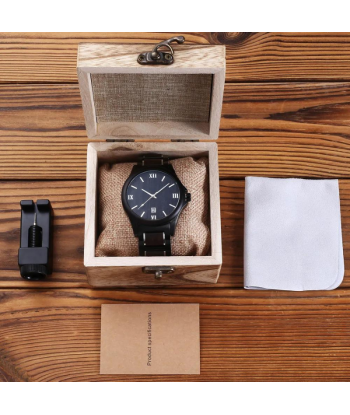 Montre Noire Homme: Bois de Santal livraison et retour toujours gratuits