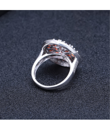 Bague Argent Femme Large: Rubis Élégant du meilleur 