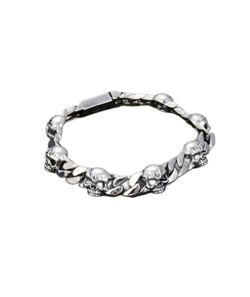 Bracelet Homme Argent Tête de Mort la chaussure