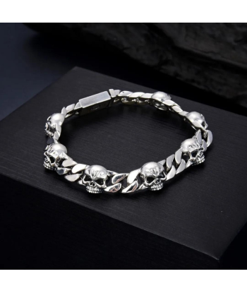 Bracelet Homme Argent Tête de Mort la chaussure