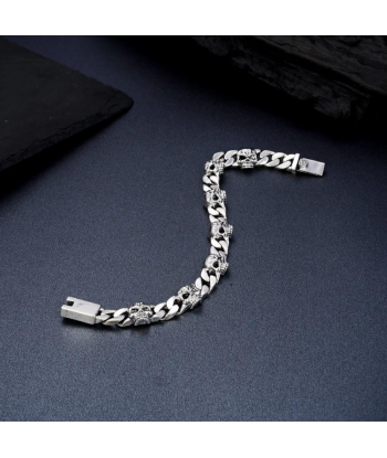 Bracelet Homme Argent Tête de Mort la chaussure