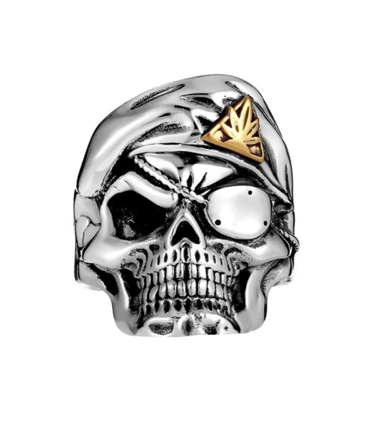 Bague Homme en Argent avec Luxe Tête de Mort les ctes