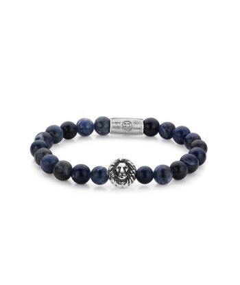 BRACELET REBEL & ROSE MAD BLUE LION 8MM pas cher chine