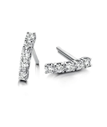 BOUCLES D’OREILLES OR BLANC DIAMANTS ASTORG 1895 en linge