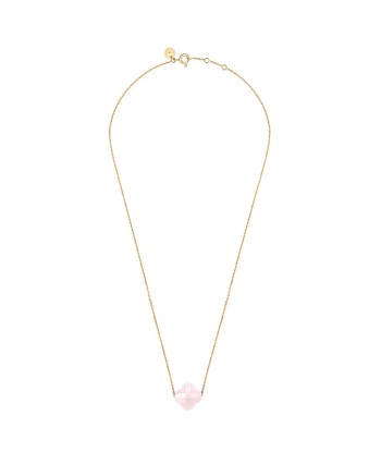 MORGANNE BELLO COLLIER FRIANDISE OR JAUNE TRÈFLE QUARTZ ROSE POUDRE Les magasins à Paris