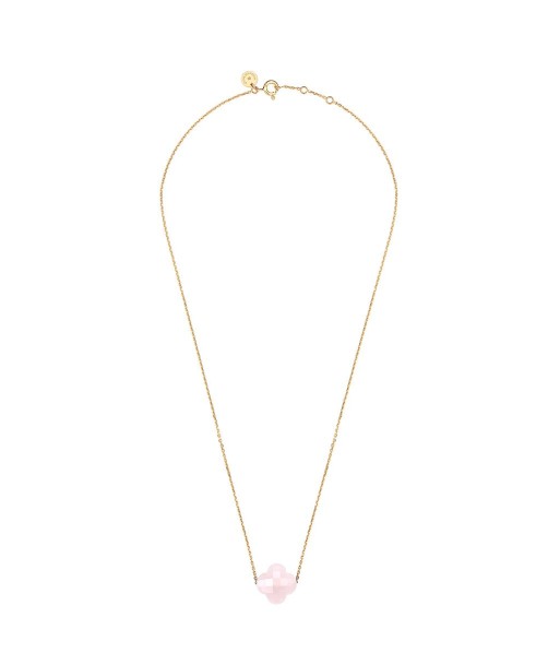 MORGANNE BELLO COLLIER FRIANDISE OR JAUNE TRÈFLE QUARTZ ROSE POUDRE Les magasins à Paris