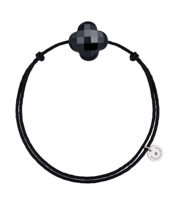 MORGANNE BELLO BRACELET FRIANDISE CORDON NOIR TRÈFLE ONYX Venez découvrir notre 