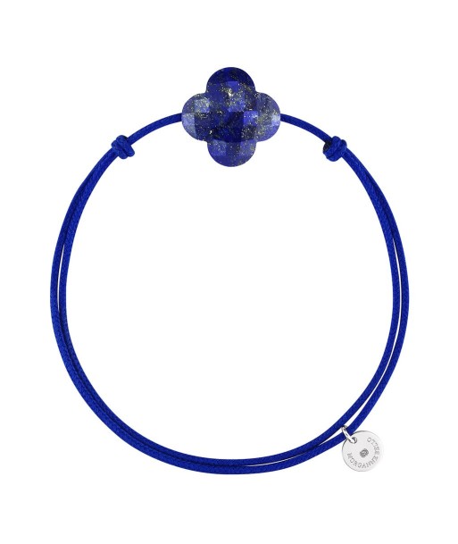 MORGANNE BELLO BRACELET FRIANDISE CORDON BLEU ROI TRÈFLE LAPIS LAZULI vous aussi creer 