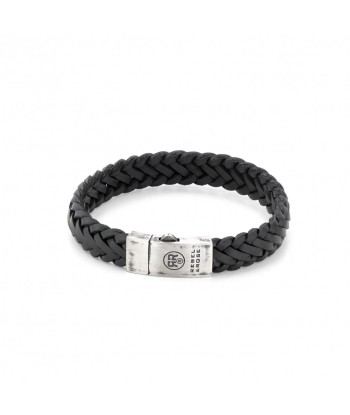 BRACELET REBEL & ROSE CUIR TRESSE NOIR MAT Découvrez la collection