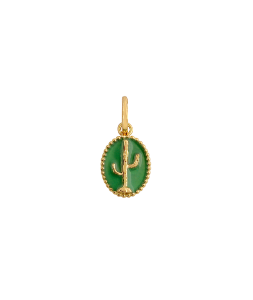 PENDENTIF GIGI CLOZEAU CACTUS OR ROSE VERT EMERAUDE les ligaments