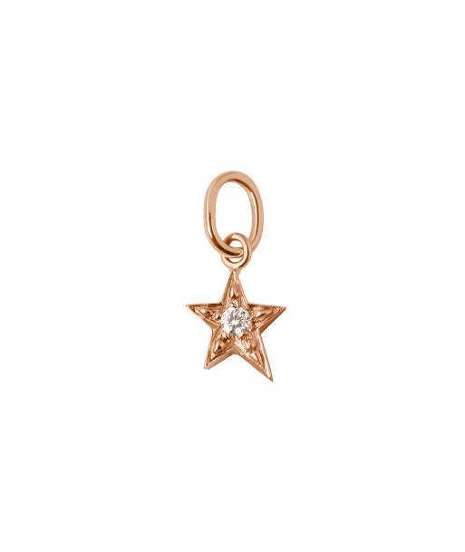 PENDENTIF GIGI CLOZEAU ETOILE OR ROSE DIAMANT france