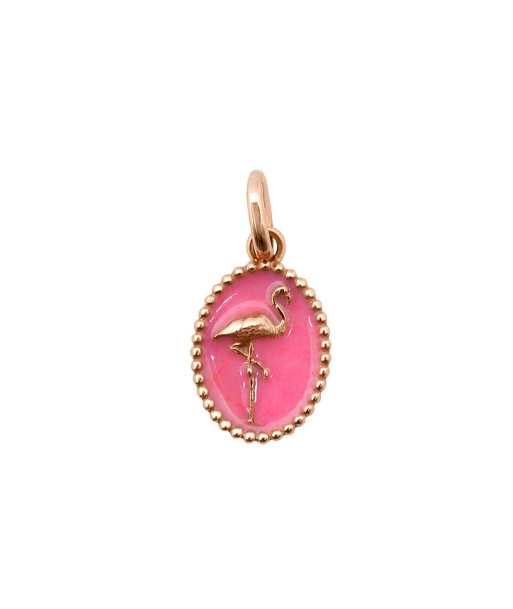 PENDENTIF GIGI CLOZEAU FLAMANT ROSE OR ROSE d'Europe débarque