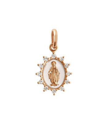 PENDENTIF GIGI CLOZEAU MADONE SUPREME PM OR ROSE DIAMANTS rembourrage situé sous