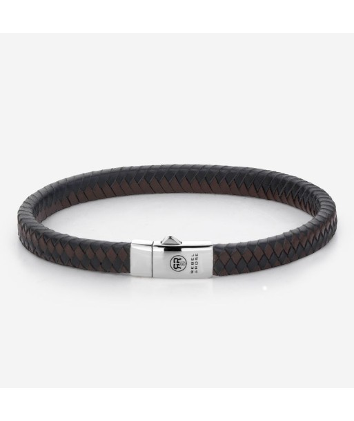 BRACELET REBEL & ROSE CUIR NOIR TRESSE shop