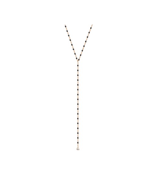 COLLIER MINI PARTY OR ROSE, PERLES DE RESINE NOIRE ET DIAMANT s'inspire de l'anatomie humaine