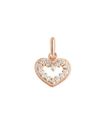 PENDENTIF GIGI CLOZEAU COEUR SUPREME OR ROSE DIAMANTS les ligaments