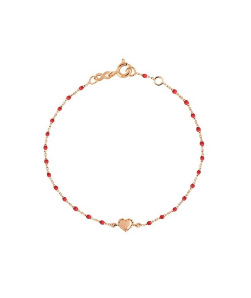 BRACELET GIGI CLOZEAU MINI LUCKY COEUR OR ROSE COQUELICOT Paris Déstockage Promo