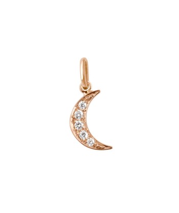 PENDENTIF GIGI CLOZEAU LUNE OR ROSE DIAMANTS prix pour 