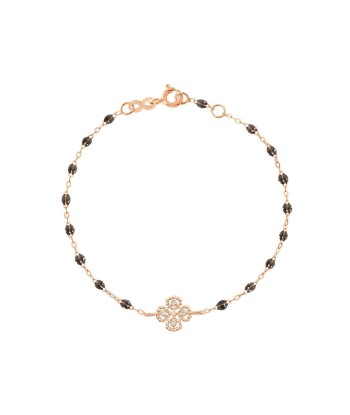 BRACELET GIGI CLOZEAU OR ROSE LUCKY TREFLE DIAMANT france