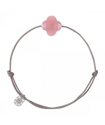 BRACELET FRIANDISE CORDON TAUPE TREFLE GUAVA QUARTZ sélection de produits