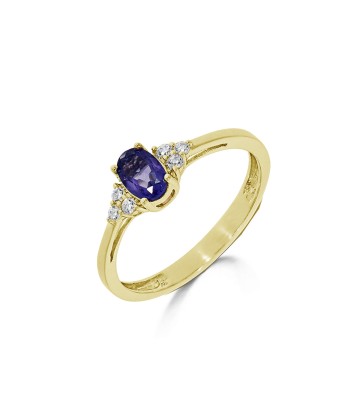 BAGUE OR JAUNE 750 SAPHIR DIAMANTS d'Europe débarque