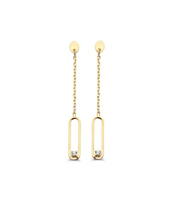 BOUCLES D'OREILLES OR JAUNE 750 DIAMANTS 2024