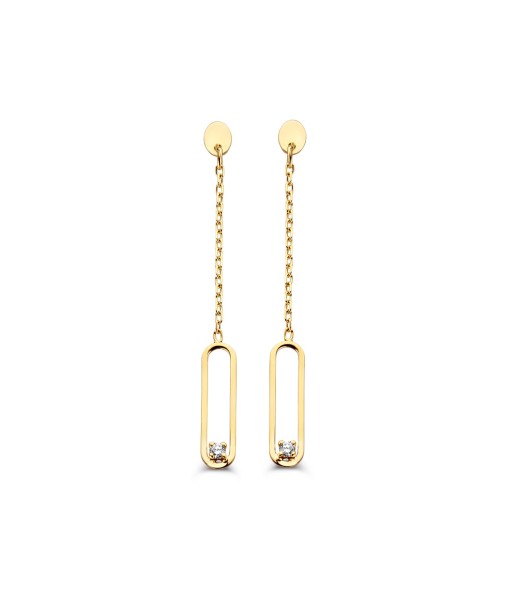 BOUCLES D'OREILLES OR JAUNE 750 DIAMANTS 2024