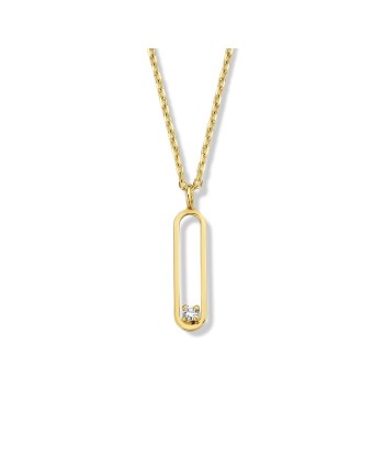 COLLIER OR JAUNE 750 DIAMANT en linge