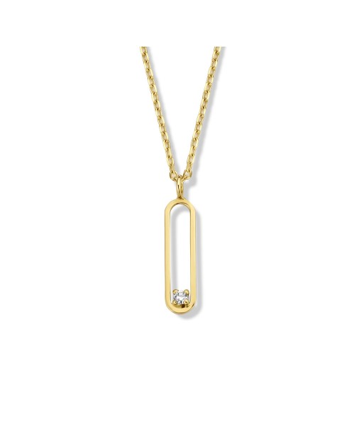 COLLIER OR JAUNE 750 DIAMANT en linge