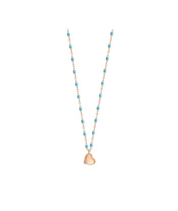 COLLIER GIGI CLOZEAU MINI LUCKY COEUR OR ROSE des créatures d'habitude