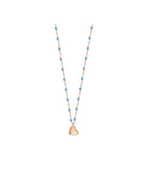 COLLIER GIGI CLOZEAU MINI LUCKY COEUR OR ROSE des créatures d'habitude