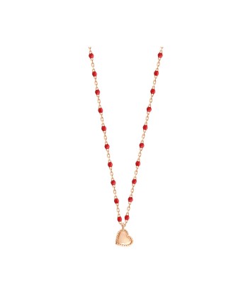 COLLIER GIGI CLOZEAU MINI LUCKY COEUR OR ROSE des créatures d'habitude