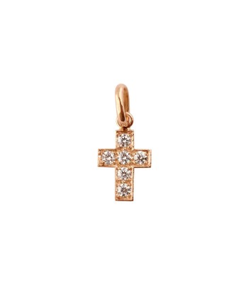 PENDENTIF GIGI CLOZEAU CROIX OR ROSE DIAMANTS vous aussi creer 