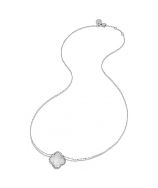 COLLIER VICTORIA NACRE BLANCHE + DIAMANTS OR BLANC votre