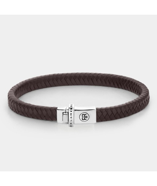 BRACELET REBEL & ROSE CUIR MARRON TRESSE offre 