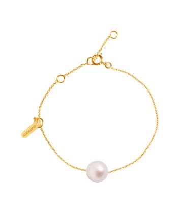 BRACELET CLAVERIN SIMPLY PEARLY PERLE BLANCHE OR JAUNE pas cher