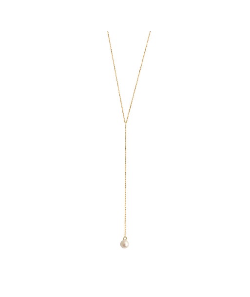 COLLIER CLAVERIN LASSO PERLE ROSE OR JAUNE acheter en ligne