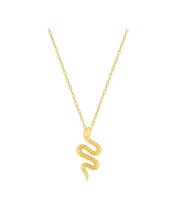 COLLIER OR JAUNE 375 SERPENT solde