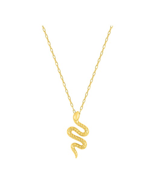 COLLIER OR JAUNE 375 SERPENT solde