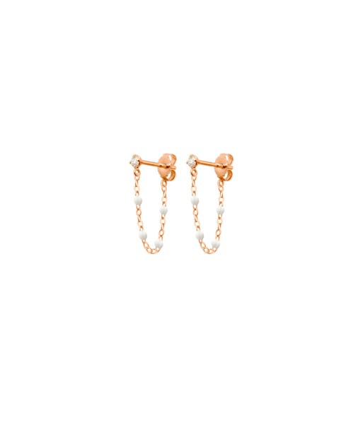 BOUCLES D'OREILLES GIGI SUPREME, OR ROSE  DIAMANTS paiement sécurisé