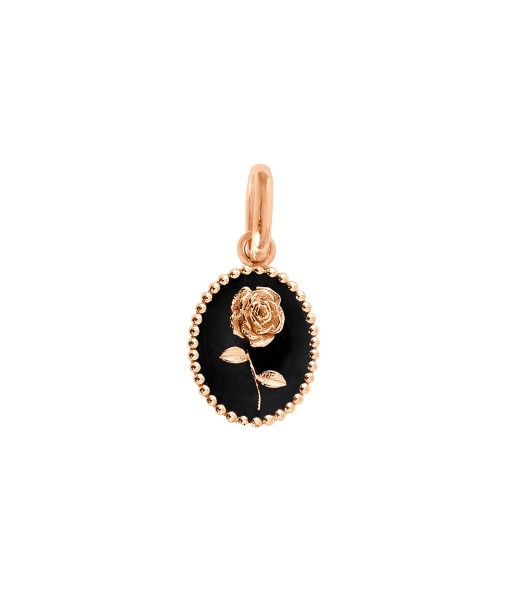 PENDENTIF ROSE GIGI CLOZEAU OR ROSE NOIR le concept de la Pate a emporter 