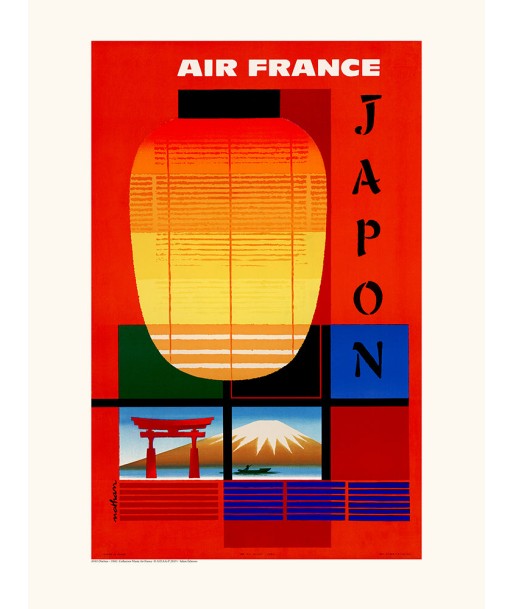 Affiche Japon - Air France livraison et retour toujours gratuits