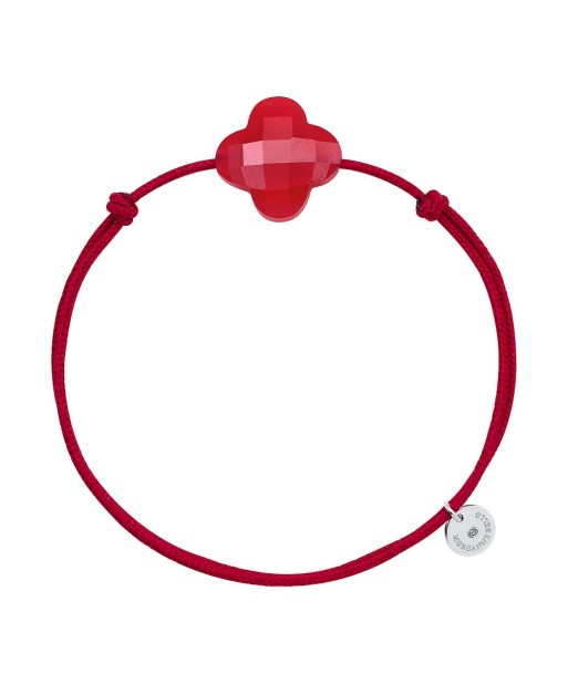 MORGANNE BELLO BRACELET FRIANDISE ROUGE TRÈFLE QUARTZ ROUGE hantent personnes