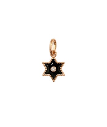 PENDENTIF GIGI CLOZEAU ETOILE STAR NOIRE OR ROSE DIAMANT chez Cornerstreet bien 