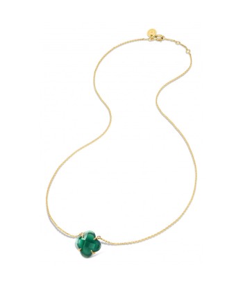 COLLIER VICTORIA AGATE VERTE OR JAUNE prix pour 