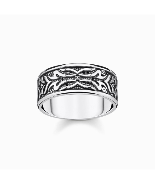 BAGUE THOMAS SABO STERLING SILVER TIGRE NOIR chez Cornerstreet bien 