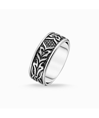 BAGUE THOMAS SABO STERLING SILVER TIGRE NOIR chez Cornerstreet bien 